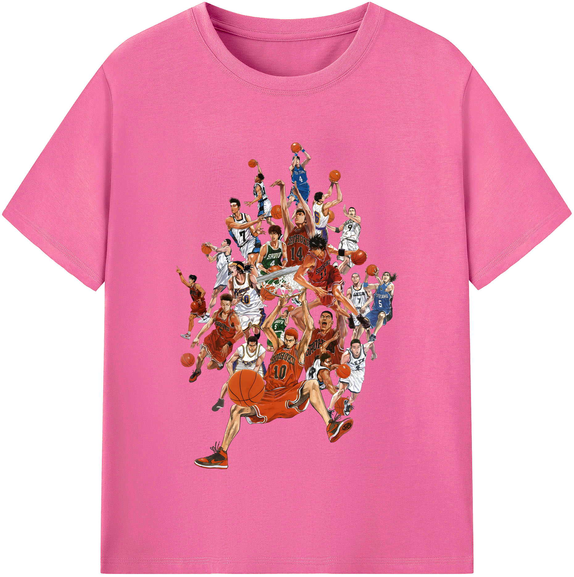 （画像用） SLAM DUNK／スラムダンク レディースカジュアルプリントTシャツ（綿100％）